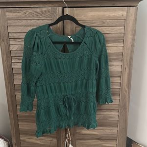 Free People Green Shirt